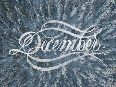 ❄ December ❄ customtype flourishes font handdrawnlettering handmadefont lettering script type typography