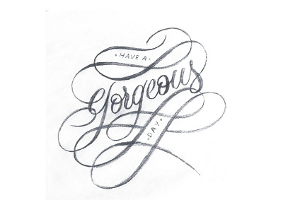 Gorgeous Day customtype flourishes font graphic design handdrawnlettering handmadefont lettering logo script type typography