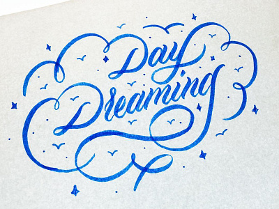 Day Dreaming customtype design flourishes font graphicdesign handdrawnlettering handmadefont lettering logo script type typography