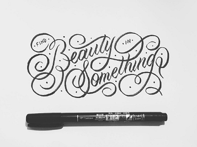 Find Beauty customtype design flourishes font graphicdesign handdrawnlettering handmadefont lettering logo script type typography
