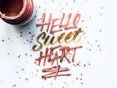 Hello Sweet Heart calligraphy customtype design folded pen graphic design handlettering handmadefont lettering logo type typography