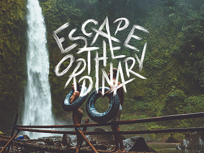 Escape The Ordinary calligraphy customtype design graphic design handlettering handmadefont ipadlettering lettering logo love type typography