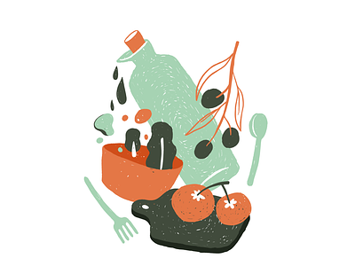 Bodegón bodegon food illustration resto
