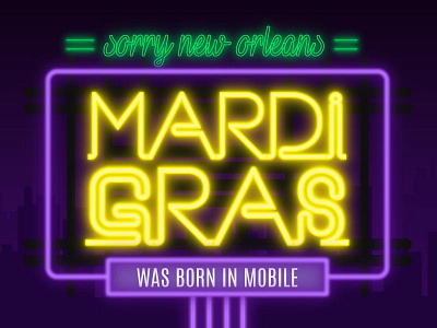 Mardi Gras in Mobile alabama animation infographic king cake mardi gras mobile new orleans web layout