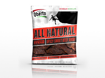 Beef Jerky active lifestyle all natural beef climber jerky package premium red spicy sports steak sweet unused