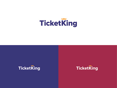 TicketKing Unused Logo business colorful king local logo logotype sales ticket