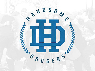 Handsome Dodgers Logo adworkers baseball circle dodge dodgers handsome hanson logo logotype milwaukee monogram stitch