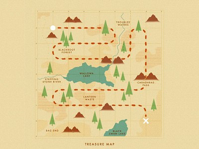 Treasure Map Exploration exploration illustration map texture wes anderson