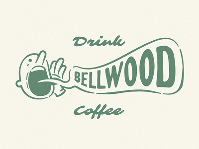 Drink Bellwood Coffee 50s 60s ad character atlanta bellwood coffee character coffee coffee shop sticker