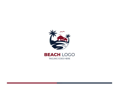 Beach logo Template app beach logo branding design graphic design illustration logo logo design sea typography ui ux vector