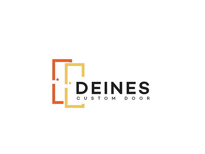 Deines Logo Design 3d animation branding door door logo graphic design logo logo design motion graphics ui