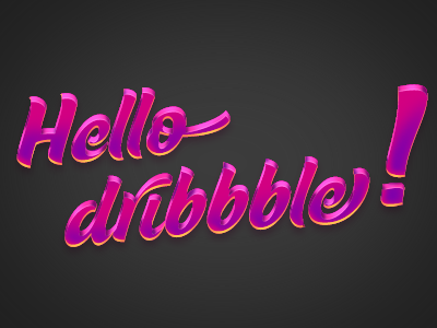Hello dribbble! dribbble hello type