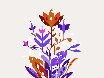 Flowers ❦✤ belcdesign blc dribbbleweeklywarmup flowers flowers illustration illustrations patrykbelc vector art