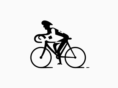 Bicyclist ⬤◯ belcdesign bicyclist blc cycling flatdesign logo logodesign logomark negativespace patrykbelc