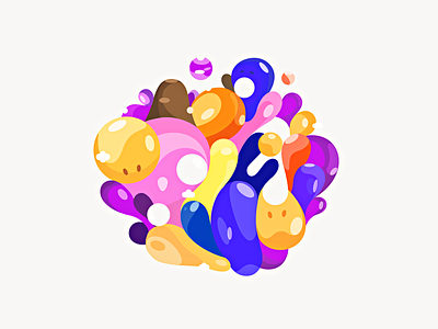 Bubbles ❣ belcdesign blcstudio bubbles characters illustration patrykbelc print vectors