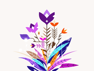 Magic Garden ❦✽ belcdesign blcstudio digital art flowers illustration illustrator patrykbelc print vectors
