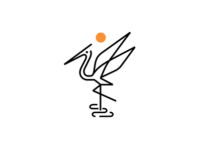 Heron ◍ animal logo belcdesign blc branding heron logodesign logomark patrykbelc