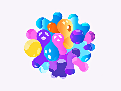 Bubbles ⚫ belcdesign bubbles illustration art illustrations illustrator patrykbelc print vectors