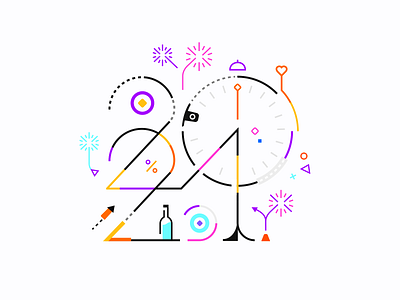 2021 | Happy New Year 💥✌ 2021 belcdesign happy new year illustration newyears numbers patrykbelc print typography