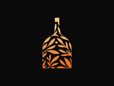 BIIN | Organic Whisky ❧ belcdesign bottle branding flatlogo leafs logodesign logomark organic patrykbelc whisky