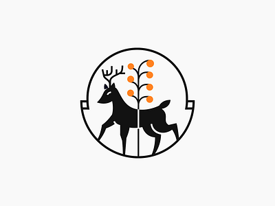 Pomelon ☙ animals belcdesign branding deer flatlogo logodesign logomark patrykbelc restaurant