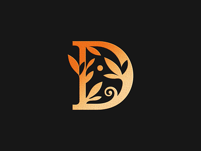 Letter "D" ❦ alphabet belcdesign branding flatlogo leafs letter logodesign mark nature patrykbelc