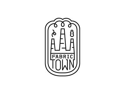 Fabric Town ⧺ belcdesign branding city fabric flatdesign flatlogo logomark outlines patrykbelc town