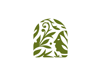 Allonya ❧ beautysalon belcdesign branding face flatdesign leafs logodesign logomark patrykbelc