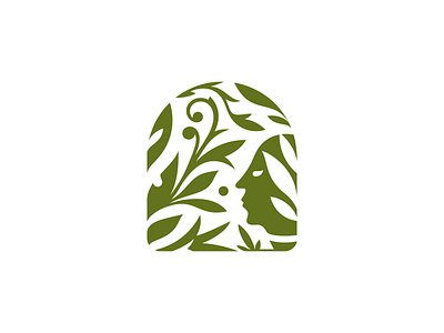 Allonya ❧ beautysalon belcdesign branding face flatdesign leafs logodesign logomark patrykbelc