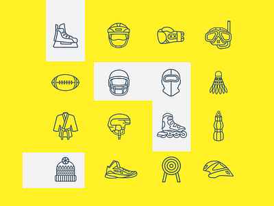 Sports Icons belcdesign design helmet hokey ice icons protectors skates sport