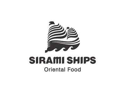 Sirami Ships belcdesign black food logo oriental restaurant ship