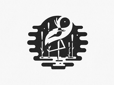 Heron B&W by Patryk Bełc on Dribbble