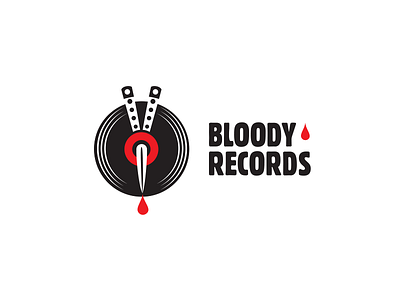 Bloody Rec belc belcdesign blcstudio blood hiphop logo music records studio uk