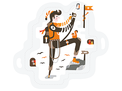 Sport Illustration V.3 animals apinist illustration journey mountains sport travel