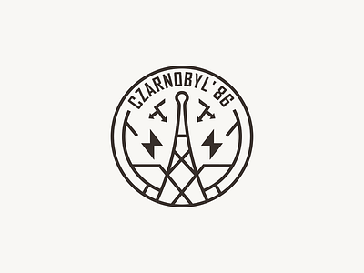 Czarnobyl '86 badge belcdesign blc clothing czarnobyl logo logodesign logotype radioactive sticker design sticker mule typography