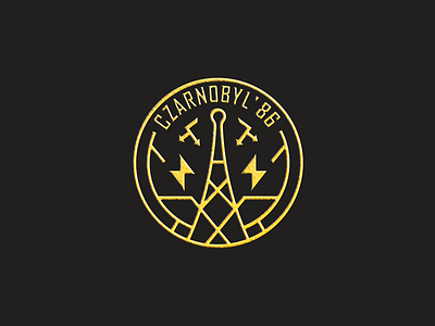 Czarnobyl '86 Black badge belcdesign blc clothing czarnobyl logo logodesign logotype radioactive sticker design sticker mule typography