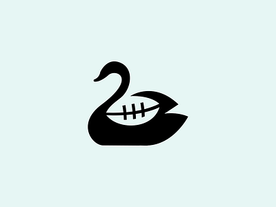 Wild Swan / American Football american football belcdesign blc logodesign mark minimal negative space logo negativespace swan