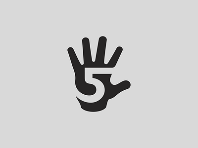 High 5 belcdesign blcstudio hand highfive logodesign logomark logos negativespace