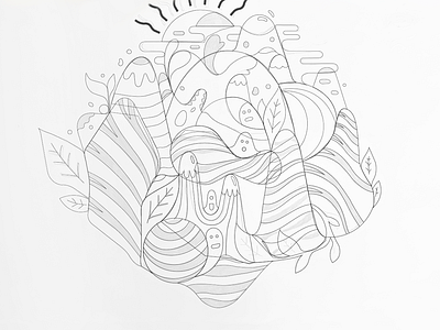 Island 3 | Sketch belcdesign blck illustration illustrations island paper pencil art sketch sketchbook