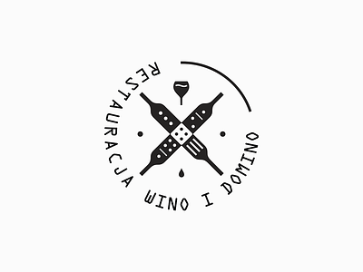 Wino I Domino belcdesign blc bootle branding domino logodesign negativespace restaurant logo wine
