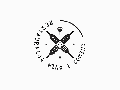 Wino I Domino belcdesign blc bootle branding domino logodesign negativespace restaurant logo wine