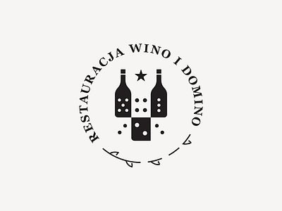 Wino i Domino v.3 belcdesign blc branding domino logodesign logomark negativespace restaurant logo wine