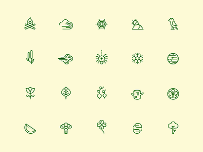 Nature Icons 🌿 belcdesign blc branding icon iconography icons nature print