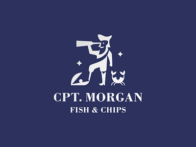 Cpt. Morgan | Black belcdesign blcstudio branding captain logo logodesign negative space logo restaurant
