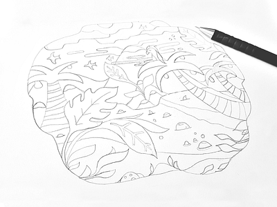 Island | Sketch belcdesign blcstudio illustration illustrator island nature print sketch sketchbook sketching