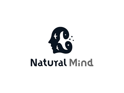 Natural Mind ◍ belcdesign birds blcstudio branding face logo logodesign logomark negativespacelogo typo