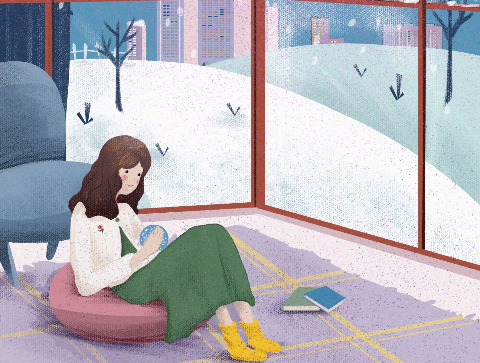 lonely girl by 张宏儿 on Dribbble