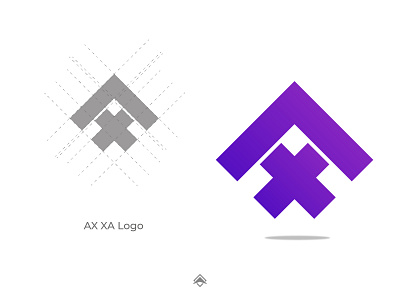 AX XA logo design