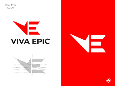 Letter VE EV logo design