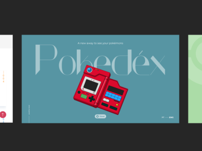 Pokedéx design illustration pokedex pokemon site ui ux webdesign website